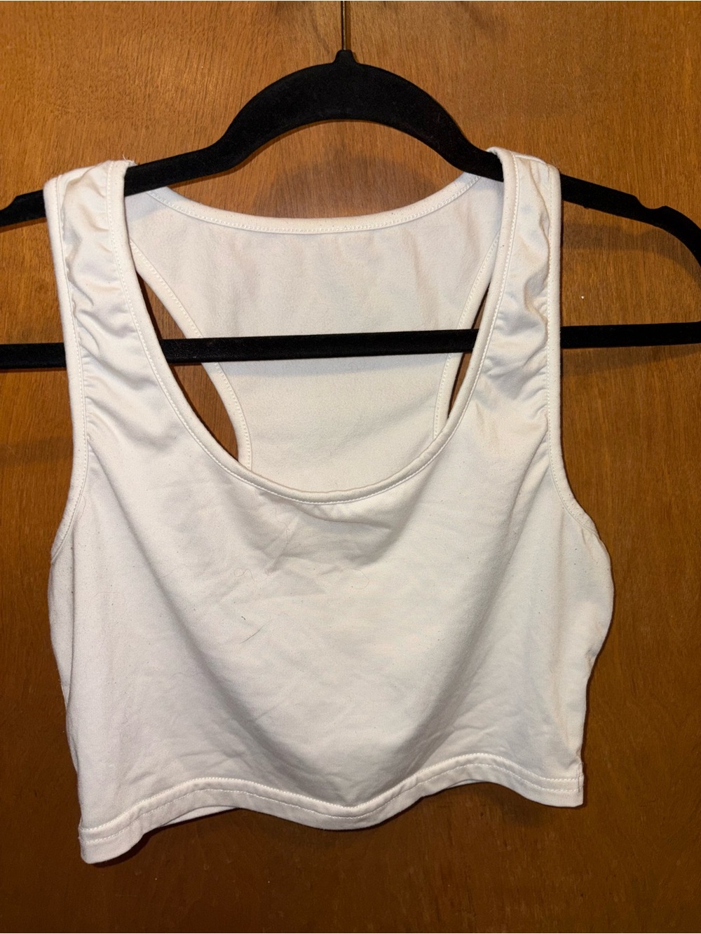 Women's White Racerback Crop Tank Top